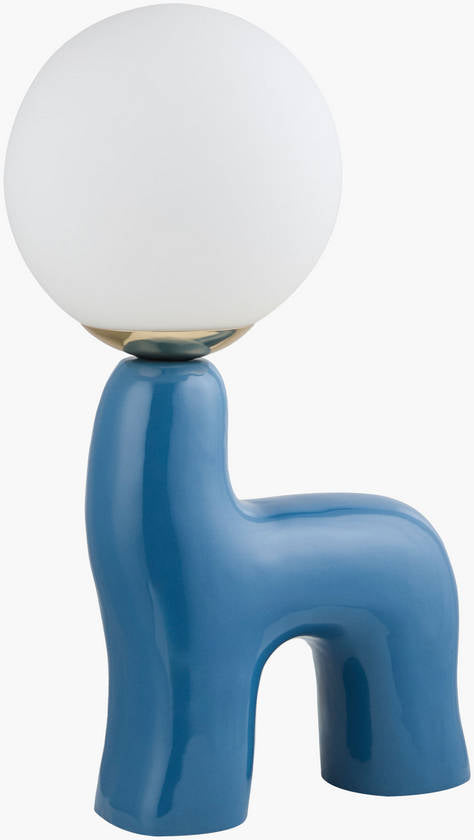 Leslee Cottage Blue Table Lamp