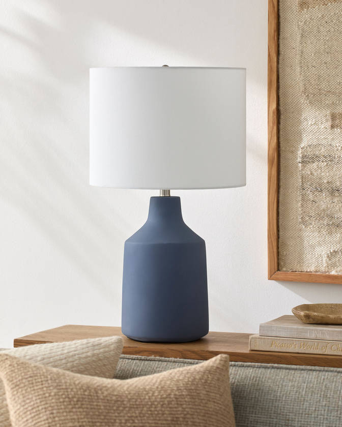 Lenord Cottage Blue Table Lamp