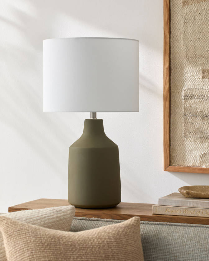 Lenord Cottage Dark Green Table Lamp