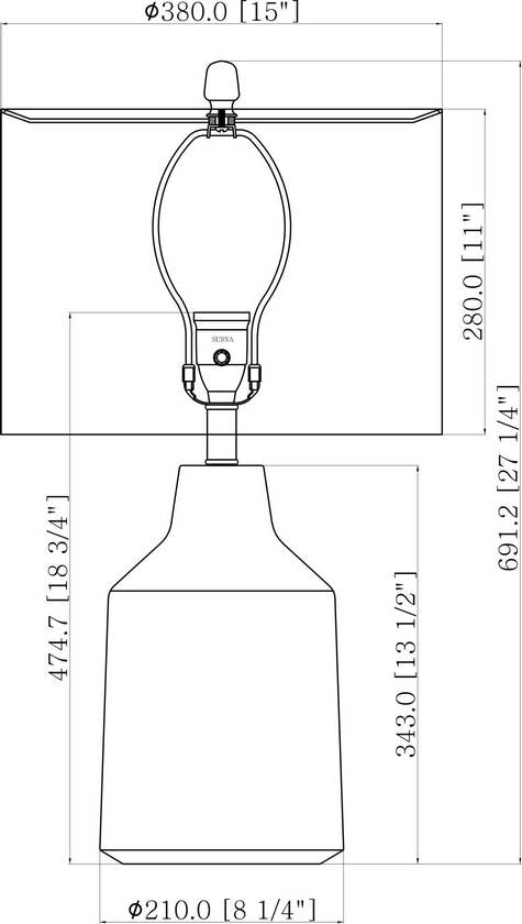 Lenord Cottage Brick Table Lamp
