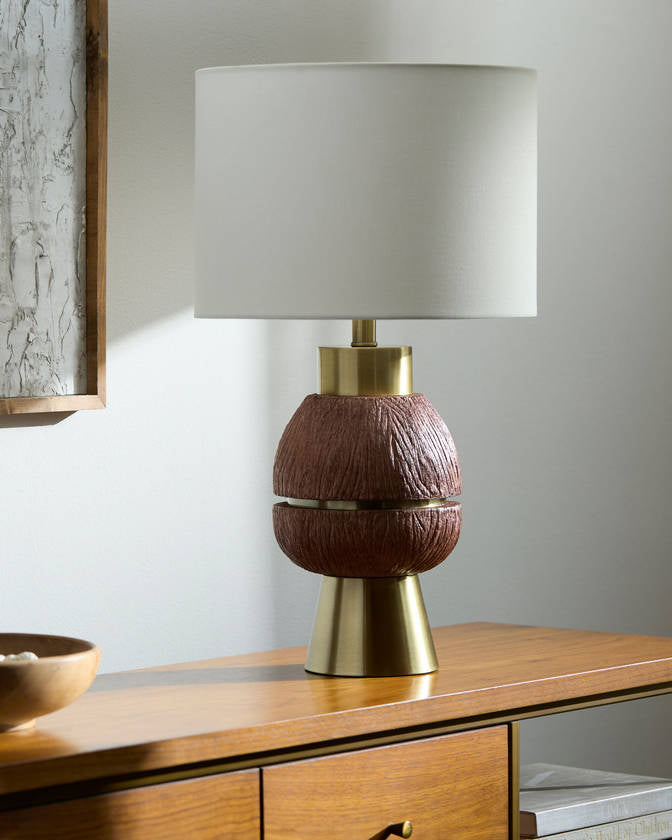 Tangie Traditional Dark Brown Table Lamp