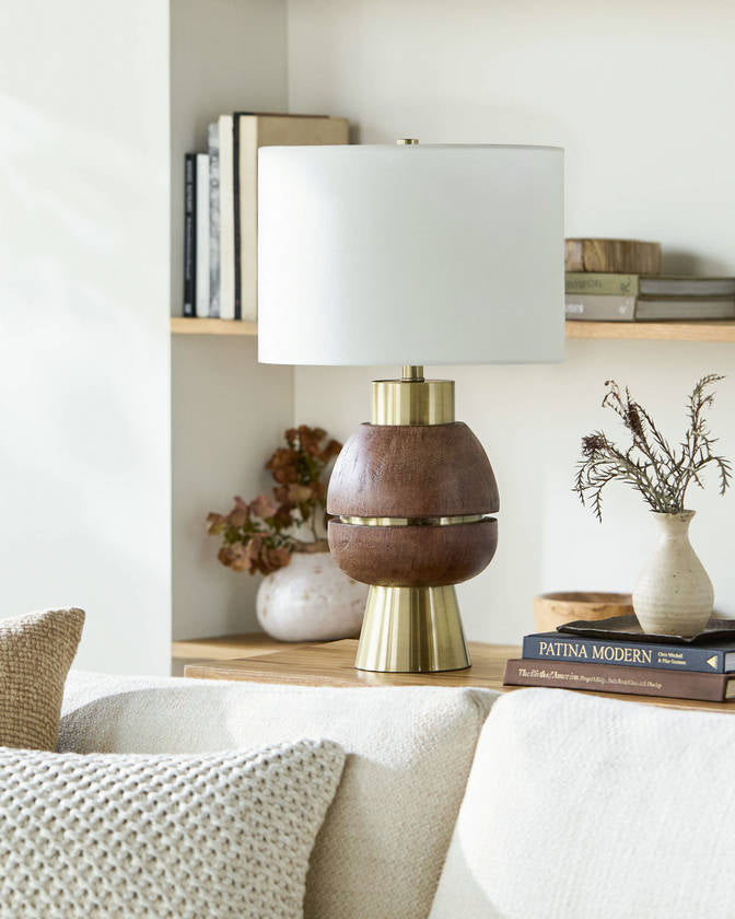 Tangie Traditional Brown Table Lamp