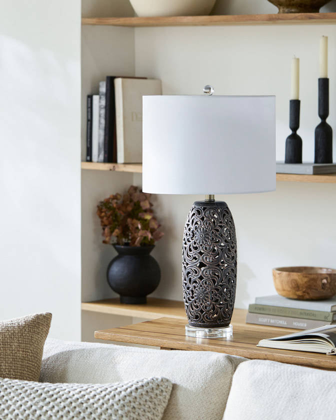 Olga Traditional Gray Table Lamp