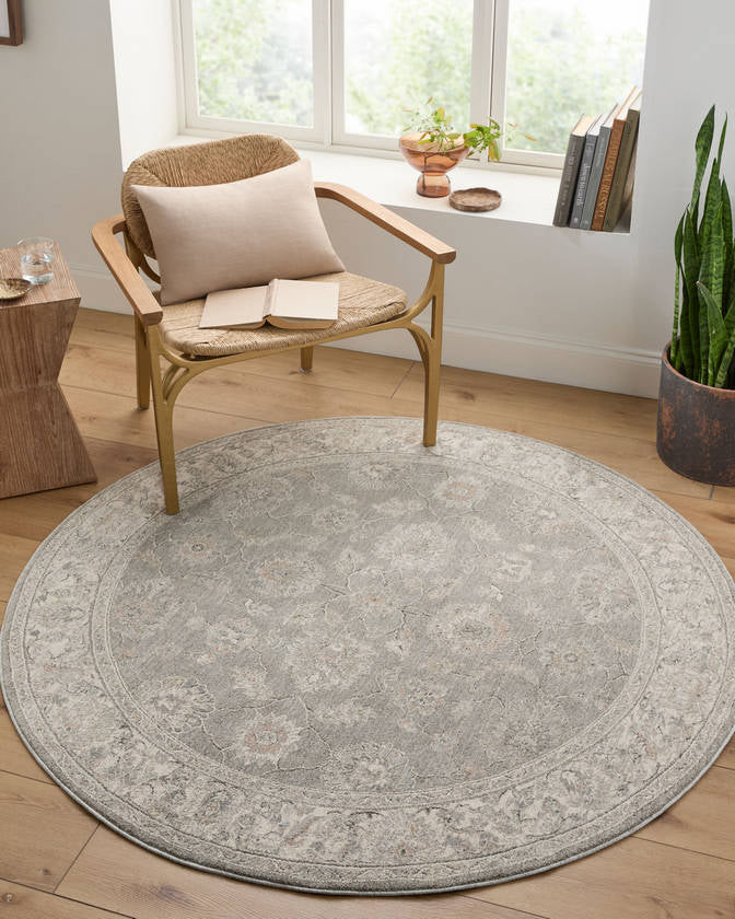 Georgena Traditional Light Slate Area Rug