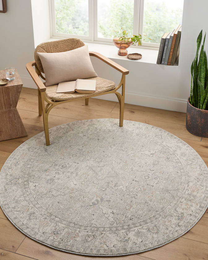 Eboni Traditional Light Slate Area Rug