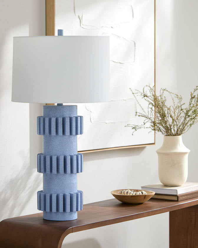 Katieann Rustic Blue Table Lamp