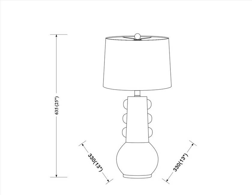 Kaven Rustic Black Table Lamp