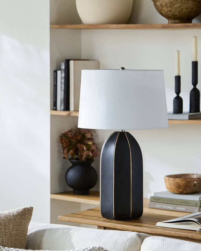 Waddell Modern Black Table Lamp