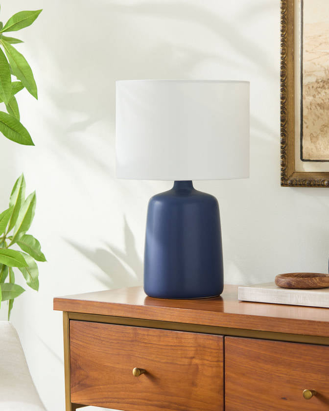 Sciota Traditional Navy Table Lamp
