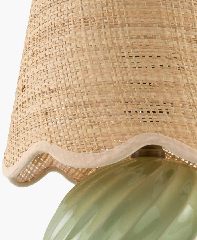 Sharenna Traditional Green Table Lamp