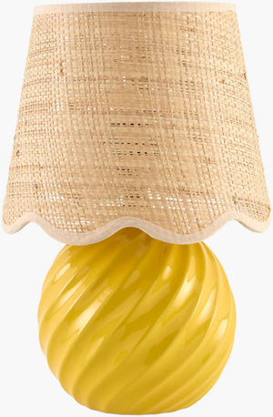 Sharenna Traditional Bright Yellow Table Lamp