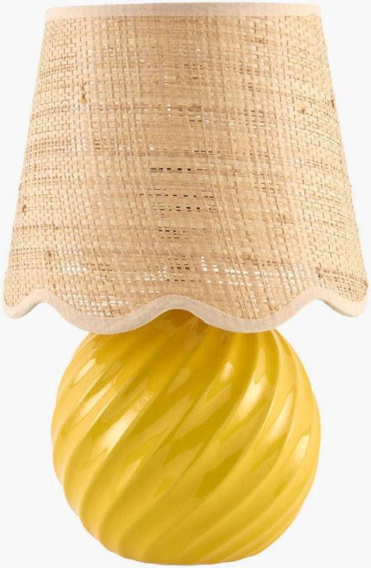 Sharenna Traditional Bright Yellow Table Lamp