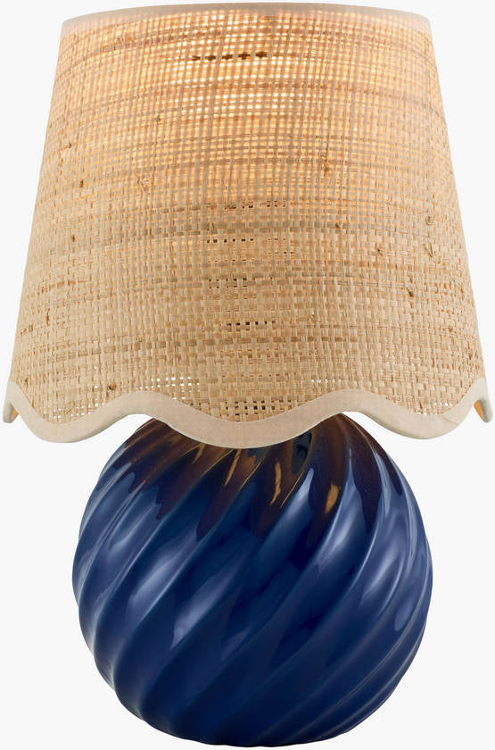 Sharenna Traditional Navy Table Lamp
