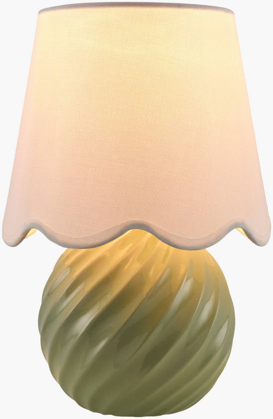 Tyneisha Traditional Green Table Lamp