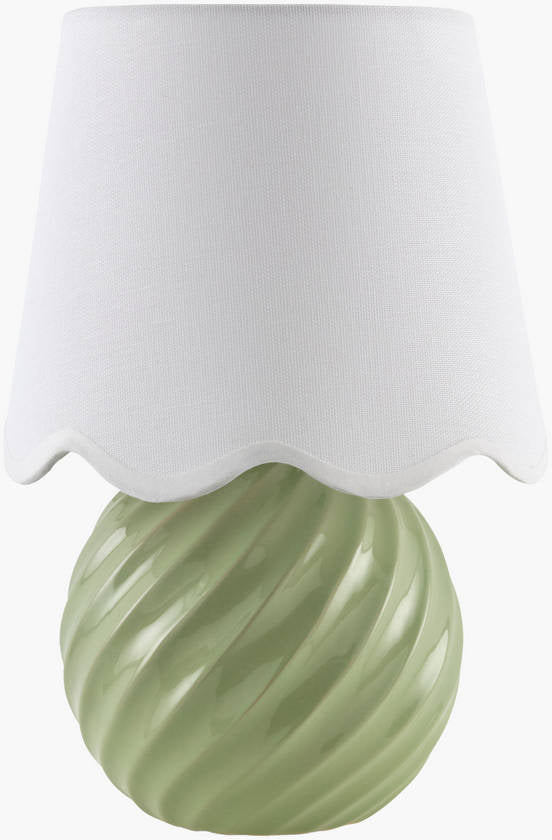 Tyneisha Traditional Green Table Lamp