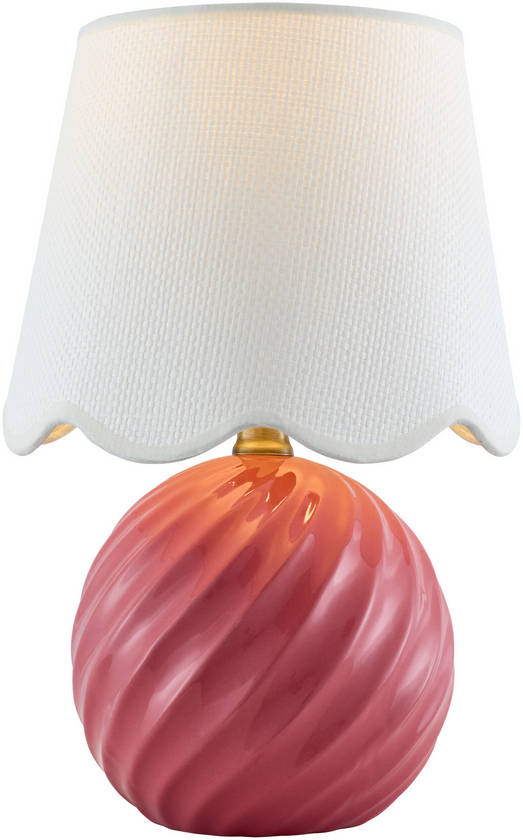 Tyneisha Traditional Pink Table Lamp