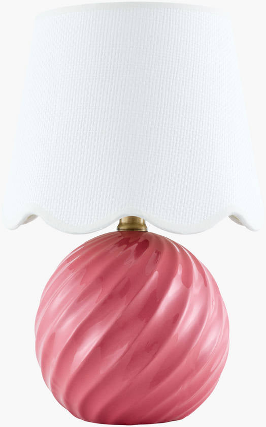Tyneisha Traditional Pink Table Lamp