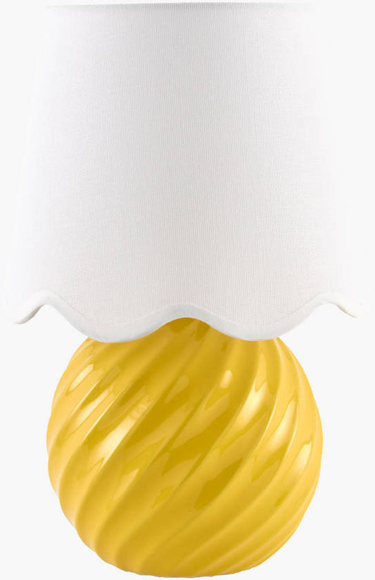 Tyneisha Traditional Bright Yellow Table Lamp