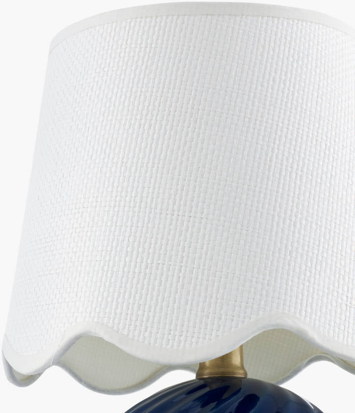 Tyneisha Traditional Navy Table Lamp