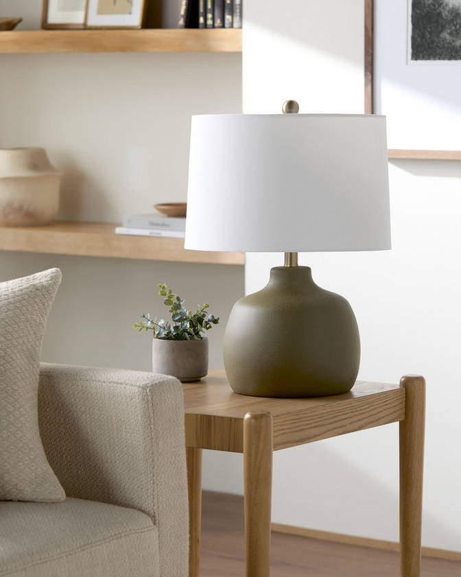 Nekesha Rustic Green Table Lamp