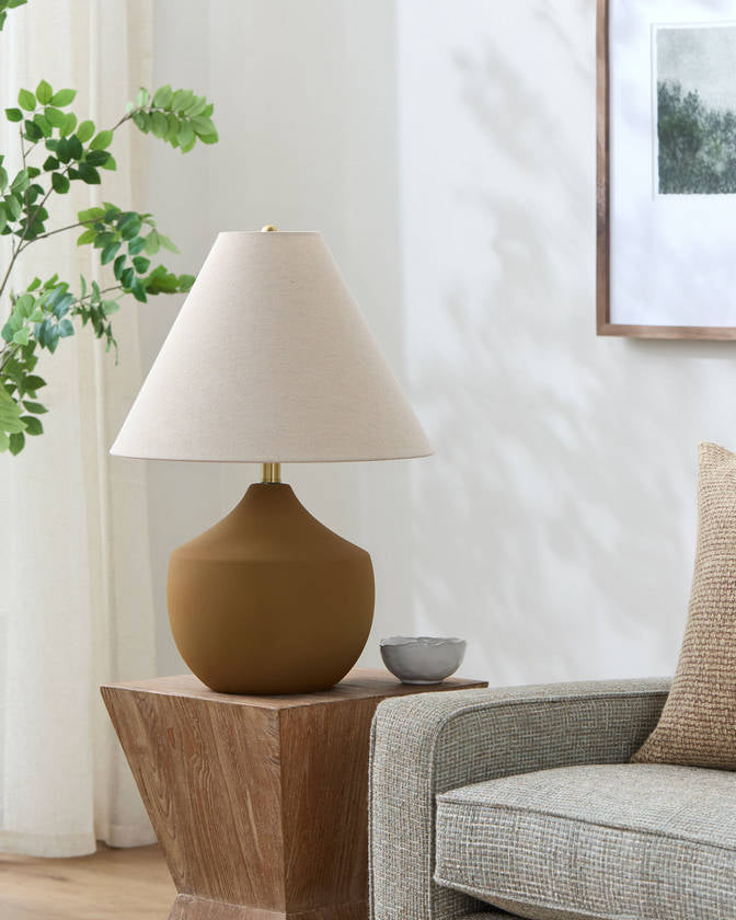 Zeke Rustic Brown Table Lamp