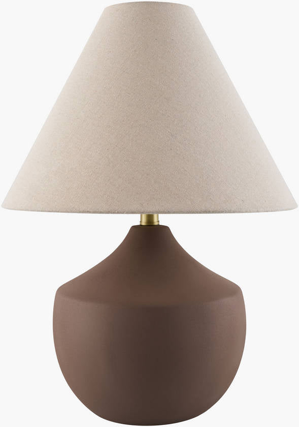 Zeke Rustic Dark Brown Table Lamp