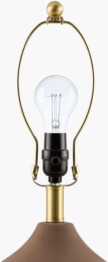 Zeke Rustic Dark Brown Table Lamp