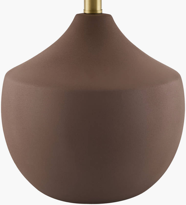 Zeke Rustic Dark Brown/White Table Lamp