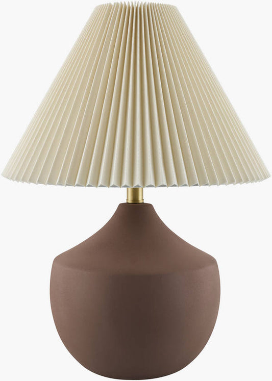 Zeke Rustic Dark Brown/White Table Lamp