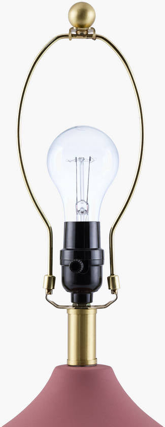 Zeke Rustic Brick/White Table Lamp