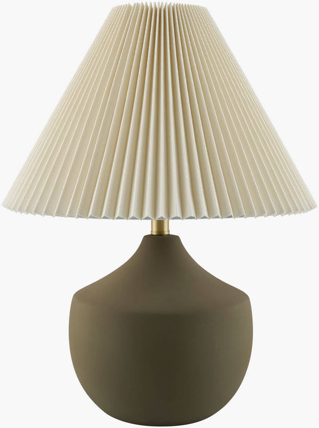 Zeke Rustic Green/White Table Lamp