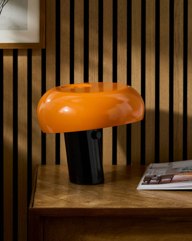 Amaya Traditional Orange Table Lamp