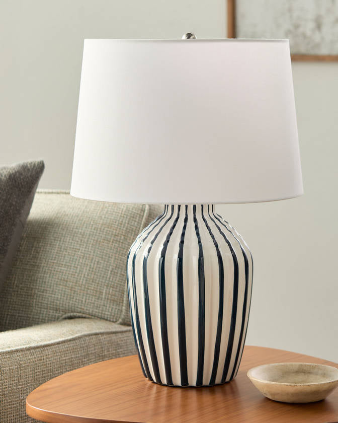 Hebah Rustic Dark Blue Table Lamp