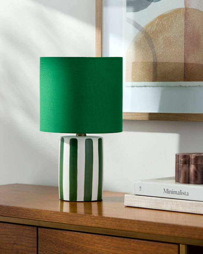 Deandrae Modern Dark Green Table Lamp