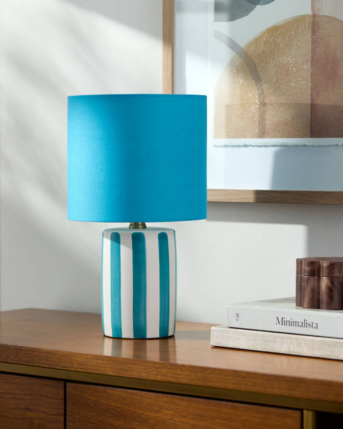 Deandrae Modern Blue Table Lamp
