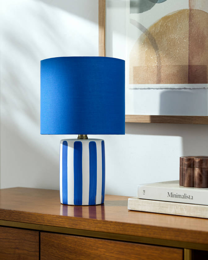 Deandrae Modern Dark Blue Table Lamp