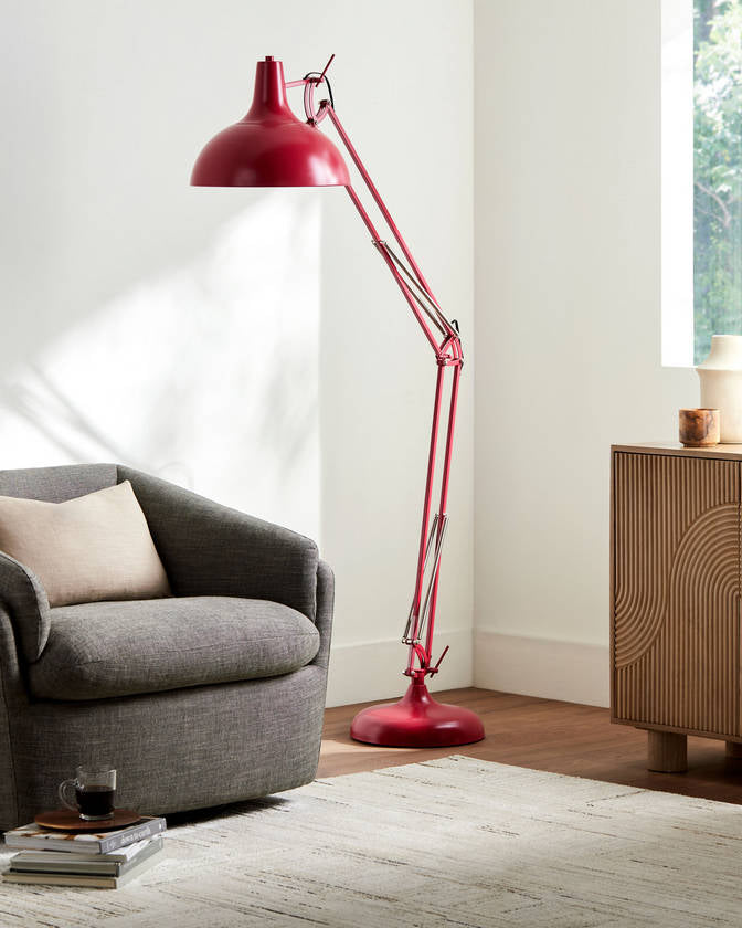 Charitie Rustic Red Floor Lamp