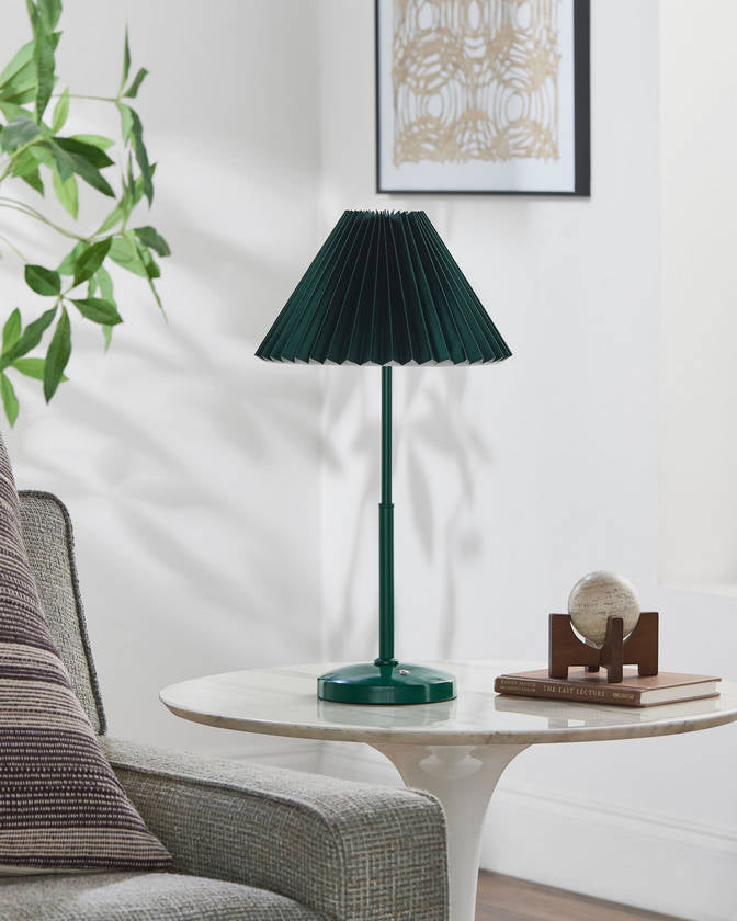 Teosha Traditional Dark Green Table Lamp