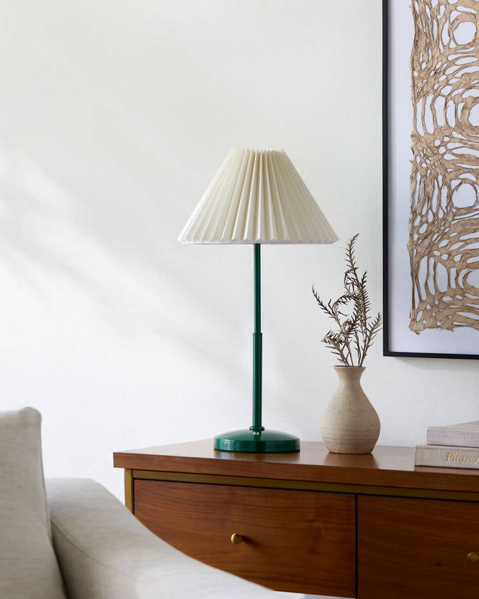 Shamya Traditional Dark Green Table Lamp