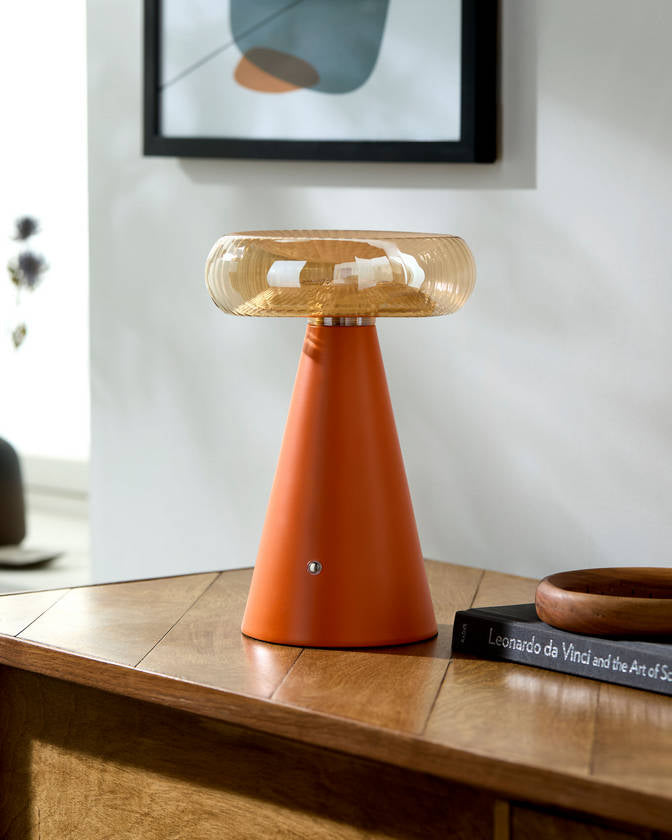 Kenni Traditional Orange Table Lamp