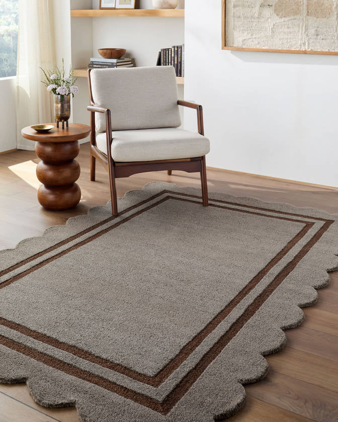 Sanaa Modern Charcoal Area Rug
