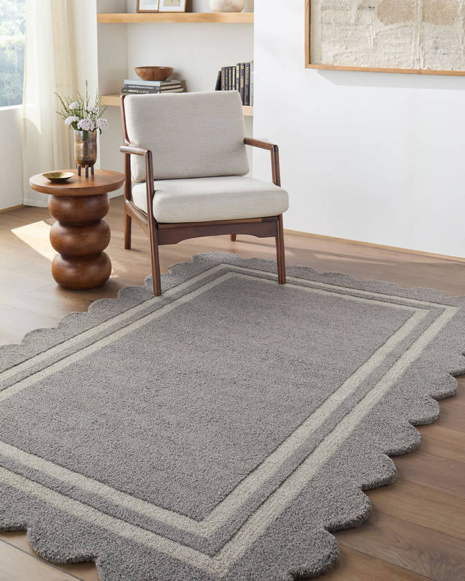 Sanaa Modern Slate Gray Area Rug