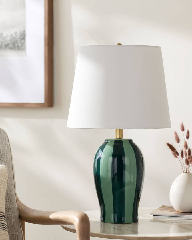 Deanndra Modern Dark Green Table Lamp