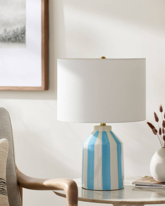 Hyman Modern Aqua Table Lamp