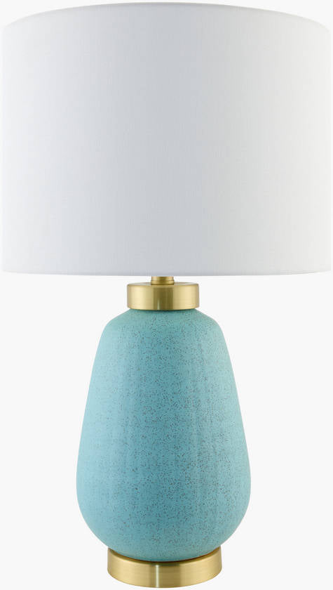Shivonne Traditional Teal Table Lamp