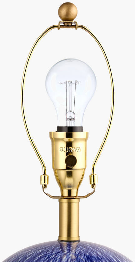 Talonda Traditional Dark Blue Table Lamp