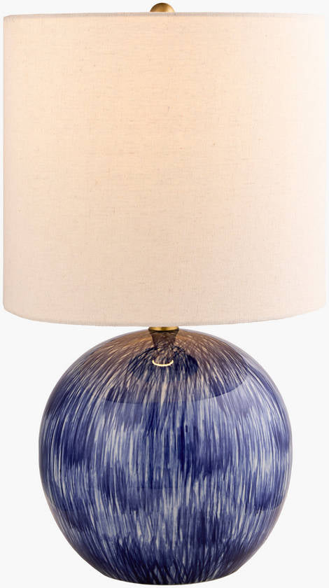 Talonda Traditional Dark Blue Table Lamp