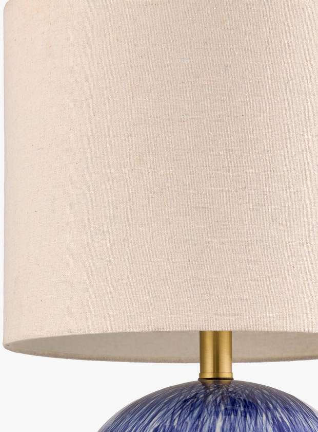 Talonda Traditional Dark Blue Table Lamp