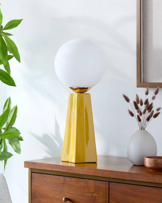 Costas Modern Bright Yellow Table Lamp