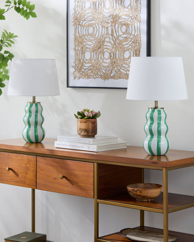 Ameka Modern Green Table Lamp